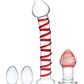Glas 4 Pc Mr. Swirly Set W-glass Kegal Balls & 3.25" Butt Plug - Red - SEXYEONE