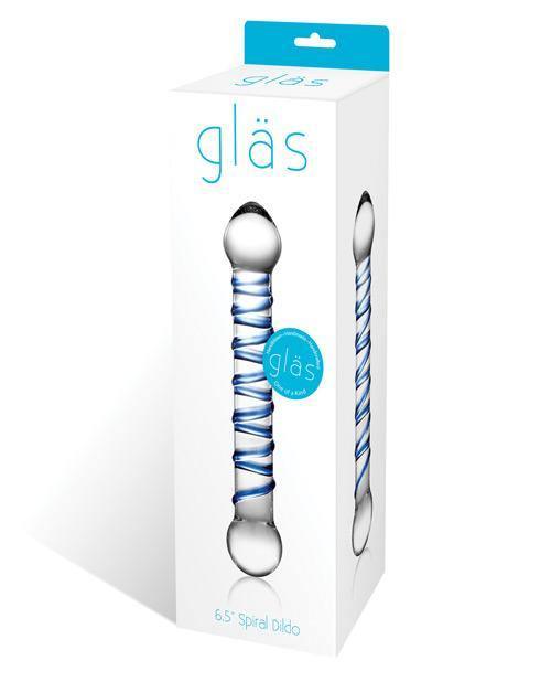 product image, Glas 6.5" Spiral Dildo - SEXYEONE 