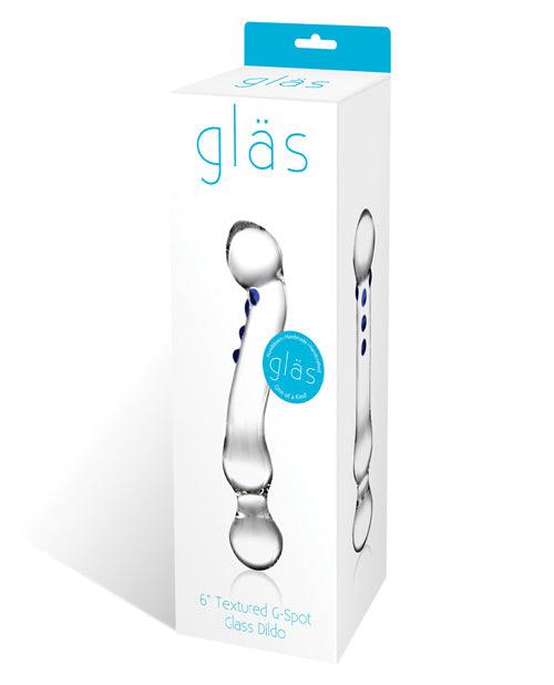 Glas 6" Textured G-spot Glass Dildo - SEXYEONE