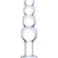 Glas 7.25" Glass Beaded Butt Plug - Clear - SEXYEONE