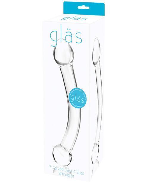 product image, Glas 7" Curved Glass G Spot Stimulator - Clear - SEXYEONE 