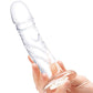 Glas 7" Realistic Curved Glass Dildo W-veins - Clear - SEXYEONE