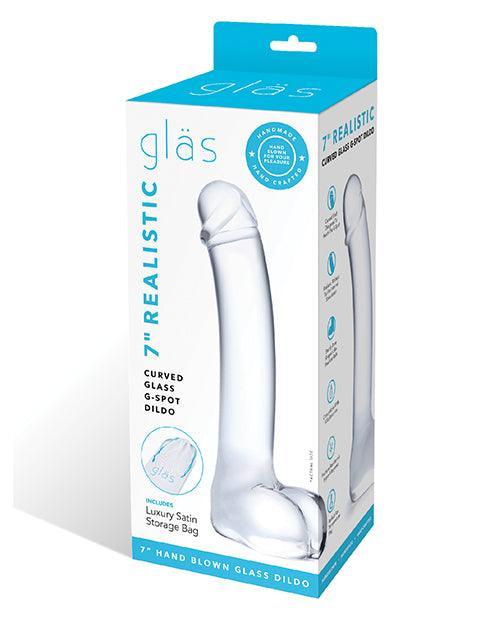 product image, Glas 7" Realistic Curved Glass G-spot Dildo - SEXYEONE