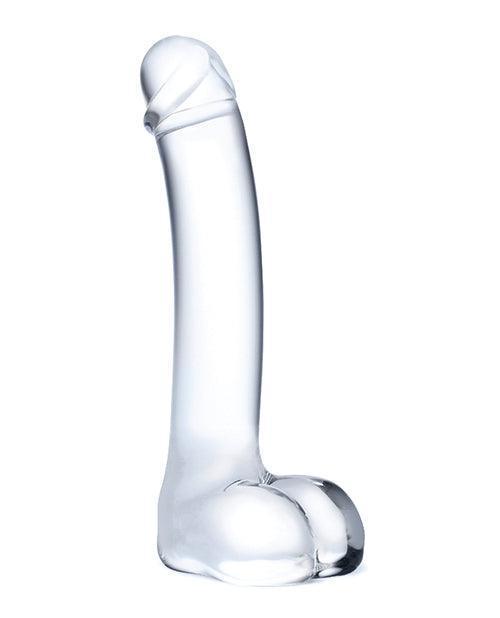 image of product,Glas 7" Realistic Curved Glass G-spot Dildo - SEXYEONE