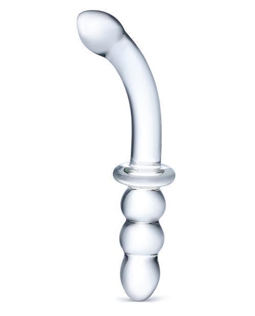 product image,Glas 8" Ribbed G-spot Glass Dildo - SEXYEONE
