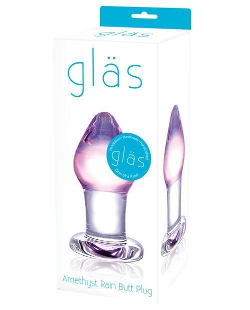 product image, Glas Amethyst Rain Glass Butt Plug - SEXYEONE 