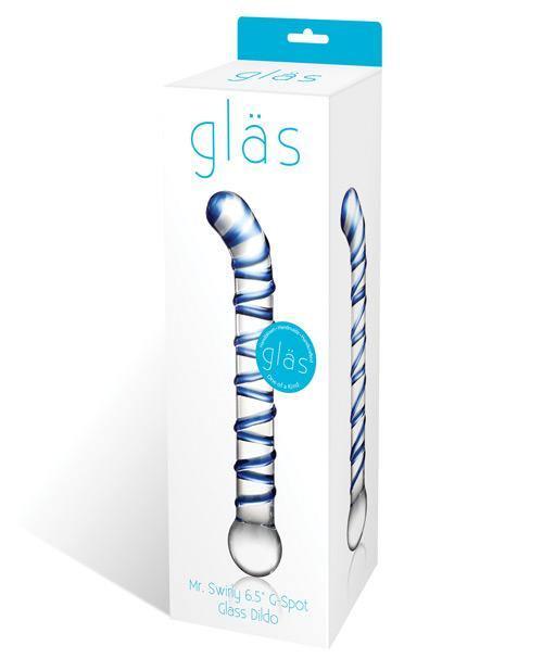 product image, Glas Mr. Swirly 6.5" G-spot Glass Dildo - SEXYEONE 