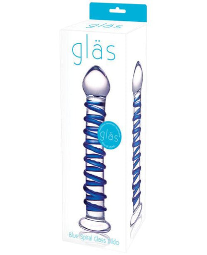 Glas Spiral Glass Dildo - Blue - SEXYEONE