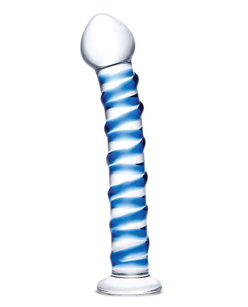 image of product,Glas Spiral Glass Dildo - Blue - SEXYEONE