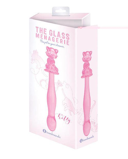 Glass Menagerie Kitty Glass Dildo - Pink - SEXYEONE