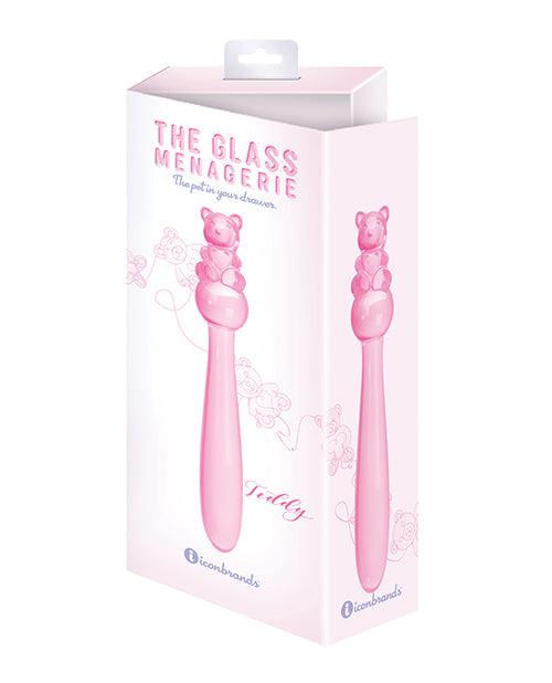 product image, Glass Menagerie Teddy Glass Dildo - Pink - SEXYEONE