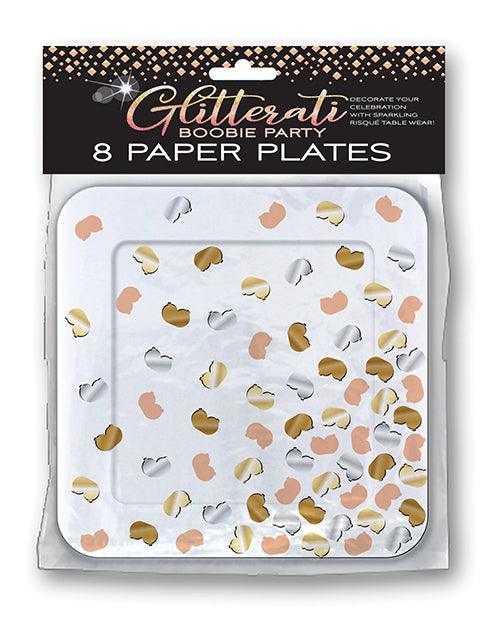 Glitterati Boobie Party Plates - Pack Of 8 - SEXYEONE
