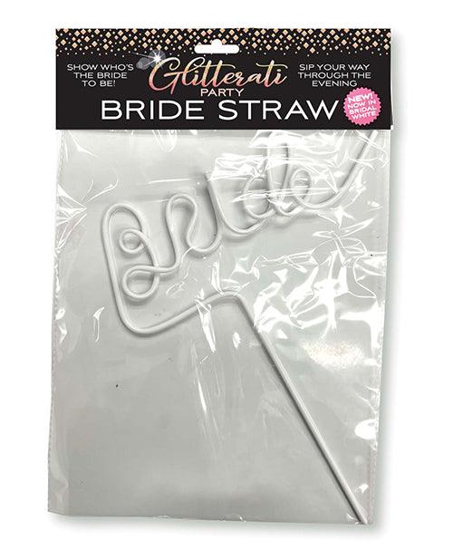 product image, Glitterati Bride Straw - White - SEXYEONE