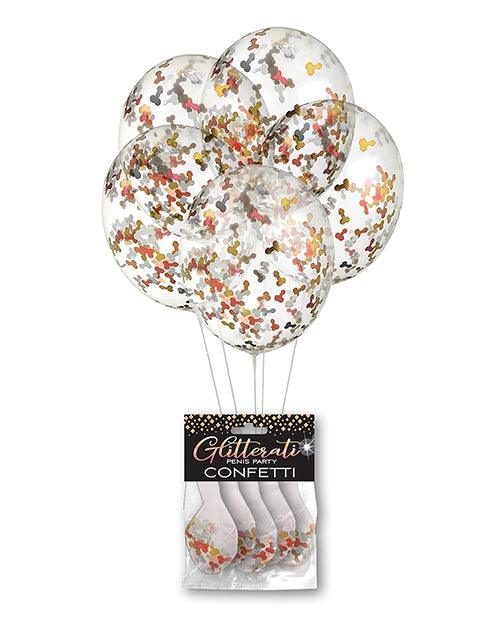 Glitterati Penis Party Balloons - Pack Of 5 - SEXYEONE