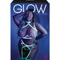 Glow Black Light Embroidered Harness Bra, Leg Garterbelt & G-string Neon Chartreuse Qn - SEXYEONE