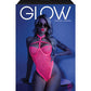 Glow Black Light Harness Mesh Body Suit Neon Pink L-xl - SEXYEONE