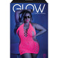 Glow Black Light Net Halter Dress Neon Pink Qn - SEXYEONE