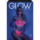Glow Black Light Open Cup Bra & Crotchless Panties (pasties Not Included) Neon Pink - SEXYEONE