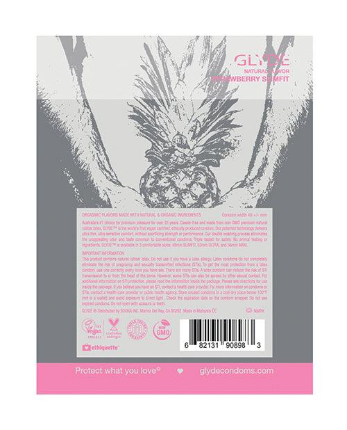 image of product,Glyde Slim Strawberry - Pack Of 4 - SEXYEONE
