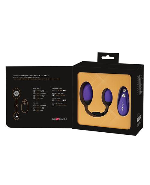 image of product,Gogasm Vibrating Pussy & Ass Balls - Purple - SEXYEONE