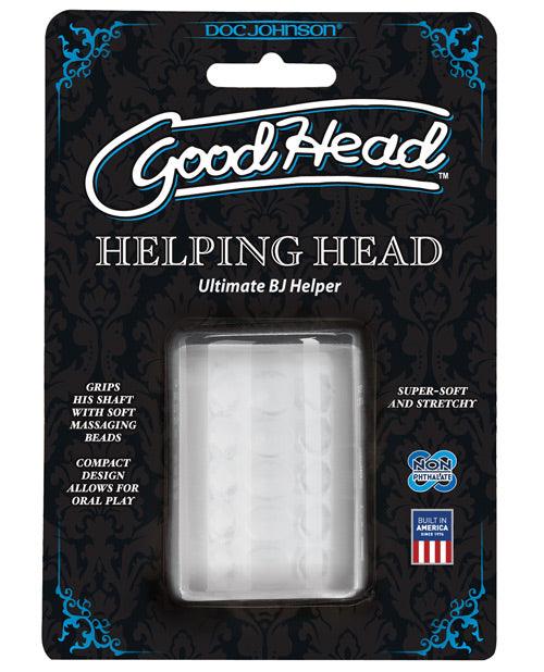 product image, Good Head Helping Head Ultimate Bj Helper 2" Masturbator - Clear - SEXYEONE