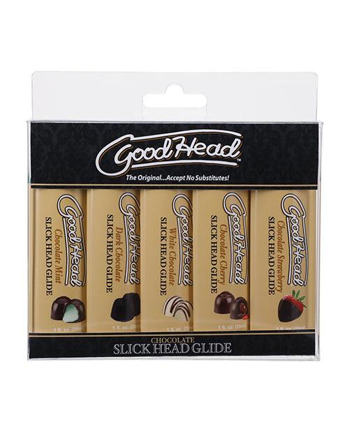 product image, Goodhead Chocolate Slick Head Glide - Asst. Flavors Pack Of 5 - SEXYEONE