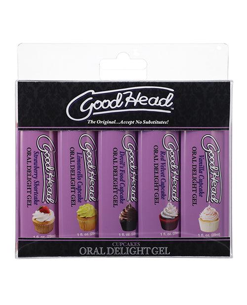 Goodhead Cupcake Oral Delight Gel - Asst. Flavors Pack Of 5 - SEXYEONE