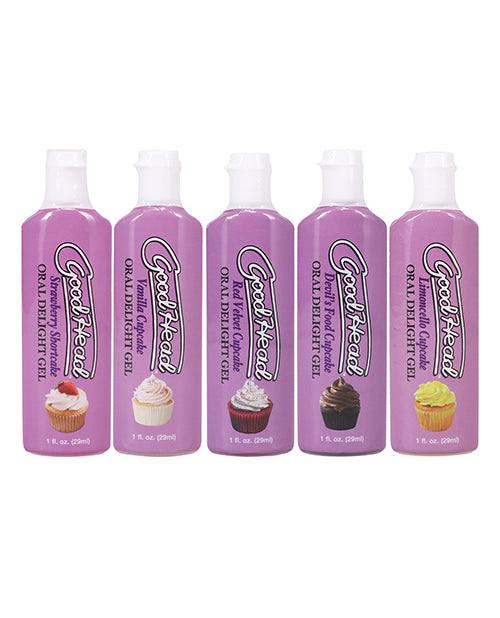 image of product,Goodhead Cupcake Oral Delight Gel - Asst. Flavors Pack Of 5 - SEXYEONE