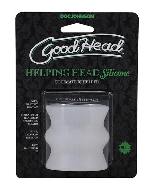 product image, Goodhead Helping Head Silicone Stroker - Frost - SEXYEONE