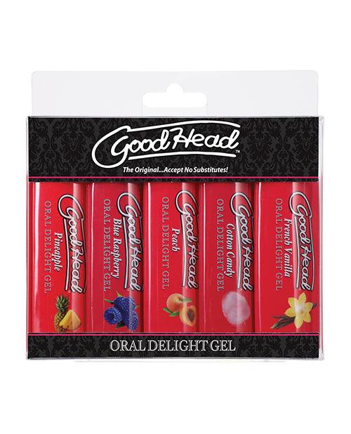 product image, Goodhead Oral Delight Gel - 1 Oz Asst. Flavors Pack Of 5 - SEXYEONE