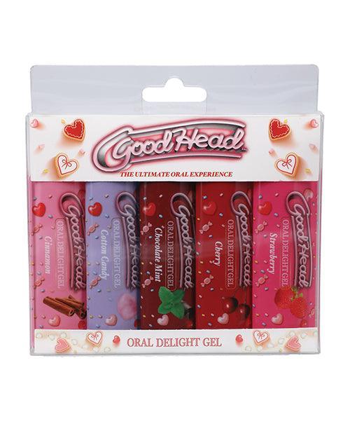 product image, Goodhead Oral Delight Gel Pack - 1 Oz Strawberry-cherry-cotton Candy-chocolate Mint-cinnamon - SEXYEONE