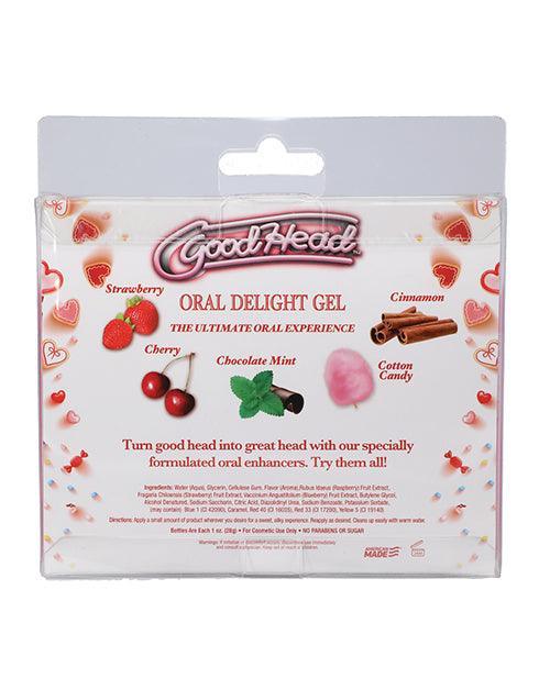 product image,Goodhead Oral Delight Gel Pack - 1 Oz Strawberry-cherry-cotton Candy-chocolate Mint-cinnamon - SEXYEONE