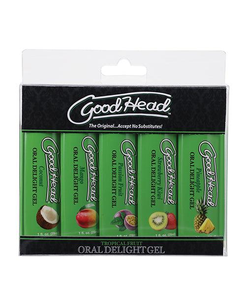 product image, Goodhead Tropical Fruits Oral Delight Gel - Asst. Flavors Pack Of 5 - SEXYEONE