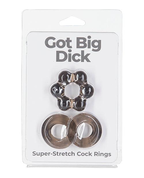 product image, Got Big Dick 2 Pack Cock Rings - Black - SEXYEONE