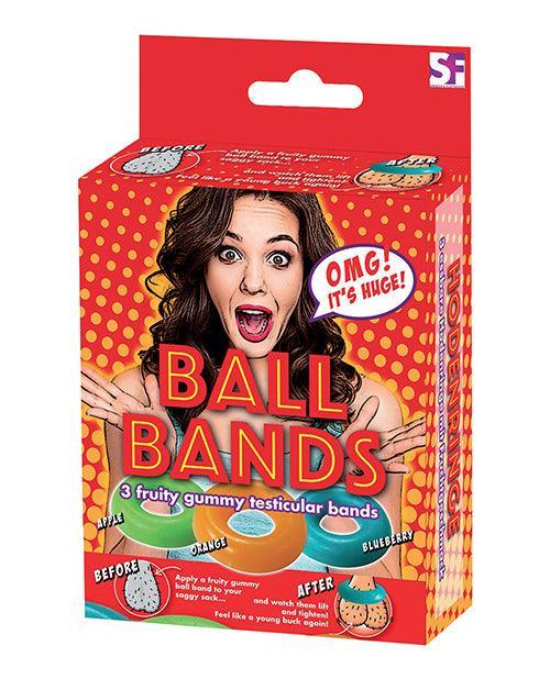 product image, Gummy Ball Bands - 3 Pack Asst. Colors-flavors - SEXYEONE