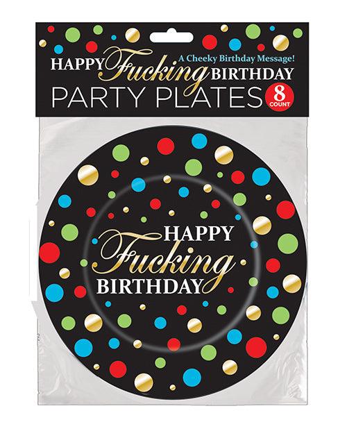 product image, Happy Fucking Birthday Plates - Pack Of 8 - SEXYEONE