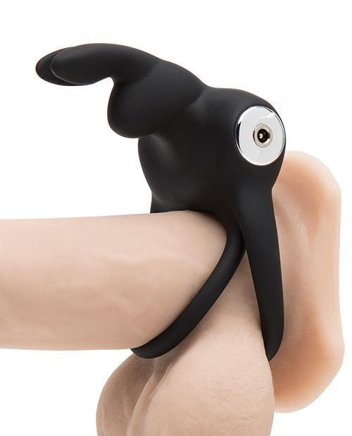 image of product,Happy Rabbit Love Ring Rechargeable - Black - SEXYEONE 
