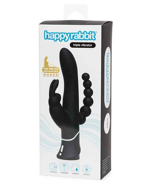 product image, Happy Rabbit Triple Curve - Black - SEXYEONE