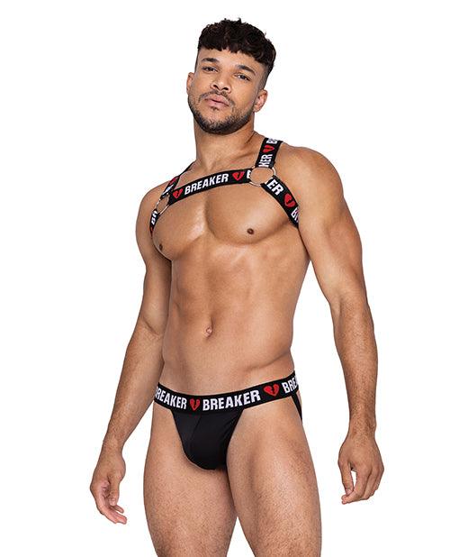 product image, Heartbreaker Harness W/large O-ring Detail Black/red - SEXYEONE
