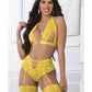 High Waist Lace Garter Panty, Halter Top W-stockings Illuminating O-s - SEXYEONE