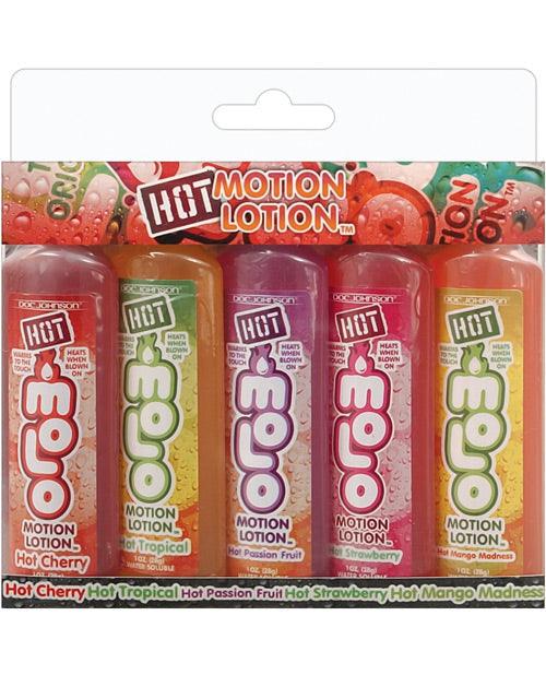 product image, Hot Motion Lotion Kit - 1 Oz Asst. Flavors Pack Of 5 - SEXYEONE