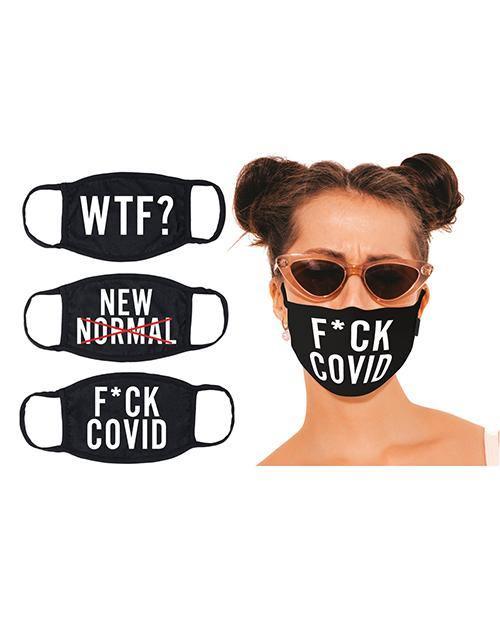 image of product,Hott Products Mask-erade Masks - F Covid-wtf?-new Normal X Pack Of 3 - SEXYEONE 
