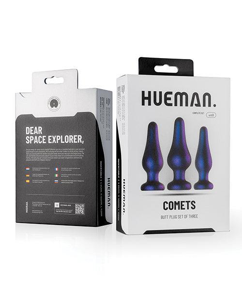 image of product,Hueman Comets Butt Plug Set Of 3 - Purple - SEXYEONE