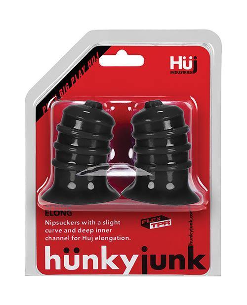 image of product,Hunky Junk Elong Nipsuckers - Black - SEXYEONE