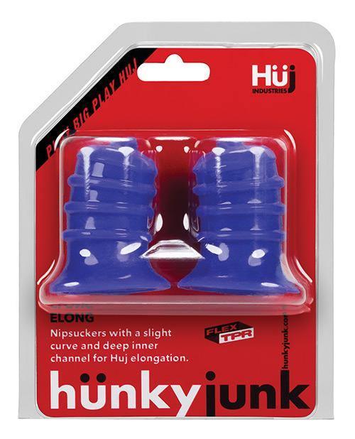 image of product,Hunky Junk Elong Nipsuckers - Cobalt - SEXYEONE 