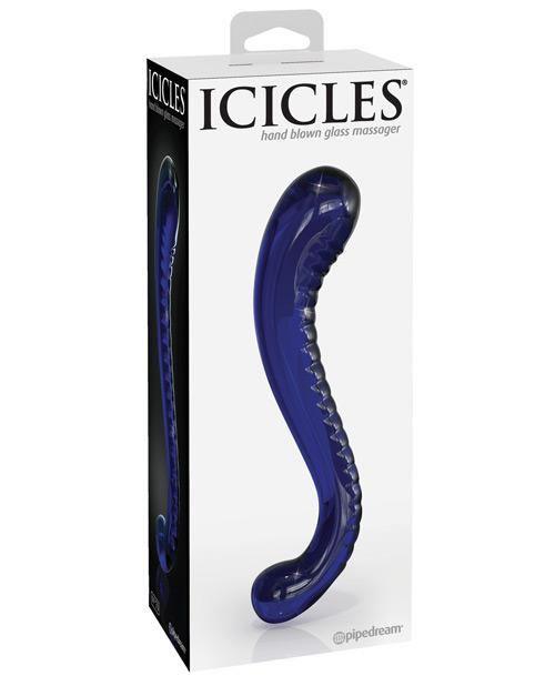 product image, Icicles Hand Blown Glass G-spot Dildo - Pink - SEXYEONE 