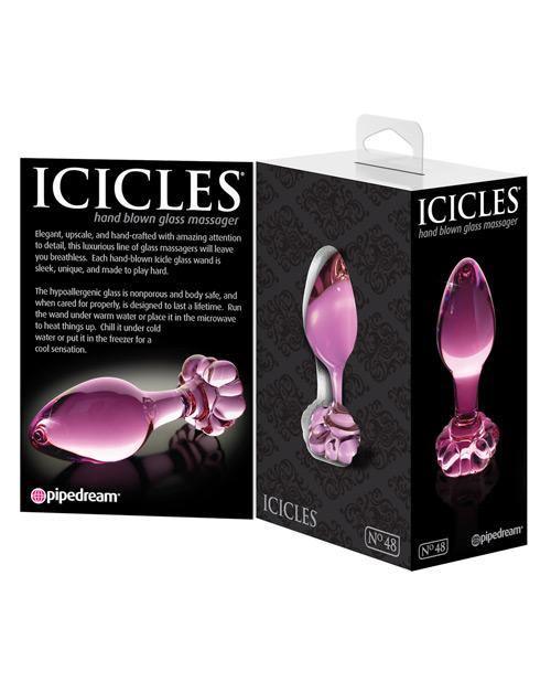 image of product,Icicles No. 48 Butt Plug - Pink - SEXYEONE 