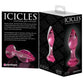 Icicles No. 79 Hand Blown Glass Diamond Butt Plug - Pink - SEXYEONE 