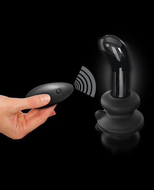 product image,Icicles No. 84 Hand Blown Glass Vibrating Butt Plug W-remote - Black - SEXYEONE