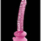 Icicles No. 86 Hand Blown Glass Massager W-suction Cup - Pink - SEXYEONE